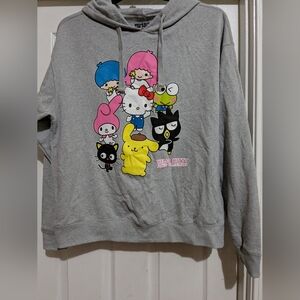 Sanrio Hello Kitty & Friends Gray Hoodie XL